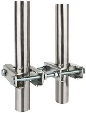 Antenna Mast to Mast Clamp Bracket Kit with V Jaw Blocks for 1"-2.5" OD Poles, Heavy Duty Mounting Hardware for Ham TV Network Antennas, Security Cameras, Weather Station Antenna Mast to Mast Clamp Bracket Kit with V Jaw Blocks for 1"-2.5" OD Poles, Heavy Duty Mounting Hardware for Ham TV Network Antennas, Security Cameras, Weather Station