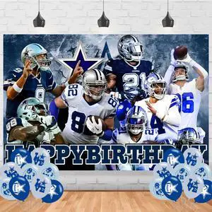 Cowboys Party Supplies5x3FT,Dallas Soccer Backdrop,Football Theme Happy Birthday Party Banner for Boys and Girls Anime Party Decoration Cowboys Party Supplies5x3FT,Dallas Soccer Backdrop,Football Theme Happy Birthday Party Banner for Boys and Girls Anime Party Decoration