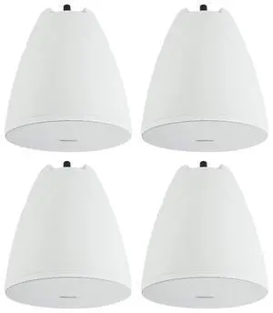 PEN-65T White 6.5" 70V Hanging Pendant Speaker, 4-Pack | 70V/100V Transformer Taps: 40W, 20W, 10W, 5W or 8 Ohm 60W RMS, Euroblock Terminals, Deep Bass, Restaurants PEN-65T White 6.5" 70V Hanging Pendant Speaker, 4-Pack | 70V/100V Transformer Taps: 40W, 20W, 10W, 5W or 8 Ohm 60W RMS, Euroblock Terminals, Deep Bass, Restaurants