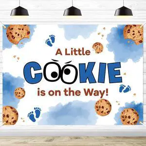 A Little Cookie is on the Way Backdrop Background - Cookie Baby Shower Decorations, Cookie Baby Shower Backdrop, Welcome Baby Party Photo Booth, 7 * 5 Ft A Little Cookie is on the Way Backdrop Background - Cookie Baby Shower Decorations, Cookie Baby Shower Backdrop, Welcome Baby Party Photo Booth, 7 * 5 Ft