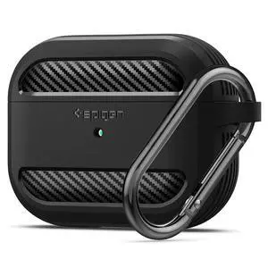 Rugged Armor Designed for AirPods Pro Case (2019) | TPU & PC Dual Layer Protection, Included Carabiner, Wireless Charging Compatible - Matte Black Rugged Armor Designed for AirPods Pro Case (2019) | TPU & PC Dual Layer Protection, Included Carabiner, Wireless Charging Compatible - Matte Black