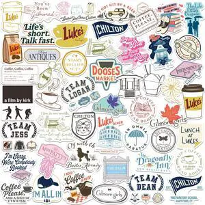 Gilmore Girls Iconic 50ct Vinyl L Deluxe Stickers, Tablet, Indoor/Outdoor Gilmore Girls Iconic 50ct Vinyl L Deluxe Stickers, Tablet, Indoor/Outdoor