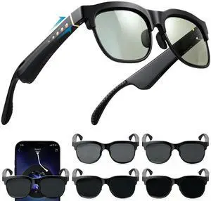 Smart Bluetooth Sunglasses, Manual Electrochromic Tint, Open-Ear Audio | Manual Multi-level Tint Control, Open-ear Stereo Sound, Bluetooth 5.4, Driving/Travel/Fishing, Unisex Gift Smart Bluetooth Sunglasses, Manual Electrochromic Tint, Open-Ear Audio | Manual Multi-level Tint Control, Open-ear Stereo Sound, Bluetooth 5.4, Driving/Travel/Fishing, Unisex Gift