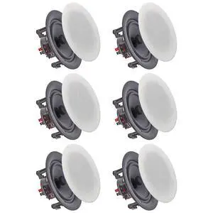 Set of 6 Frameless 5.25 Inch 8 Ohm 175 Watts Speakers | Flush Mount, in-Wall in-Ceiling 2-Way Mid Bass Woofer Speaker, Perfect for Home, Office, Kitchen, Living Room Set of 6 Frameless 5.25 Inch 8 Ohm 175 Watts Speakers | Flush Mount, in-Wall in-Ceiling 2-Way Mid Bass Woofer Speaker, Perfect for Home, Office, Kitchen, Living Room