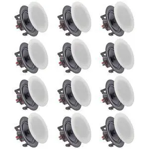 Set of 12 Frameless 5.25 Inch 8 Ohm 175 Watts Speakers | Flush Mount, in-Wall in-Ceiling 2-Way Mid Bass Woofer Speaker, Perfect for Home, Office, Kitchen, Living Room Set of 12 Frameless 5.25 Inch 8 Ohm 175 Watts Speakers | Flush Mount, in-Wall in-Ceiling 2-Way Mid Bass Woofer Speaker, Perfect for Home, Office, Kitchen, Living Room