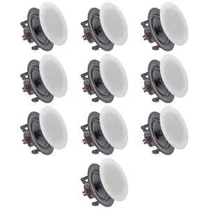 Set of 10 Frameless 5.25 Inch 8 Ohm 175 Watts Speakers | Flush Mount, in-Wall in-Ceiling 2-Way Mid Bass Woofer Speaker, Perfect for Home, Office, Kitchen, Living Room Set of 10 Frameless 5.25 Inch 8 Ohm 175 Watts Speakers | Flush Mount, in-Wall in-Ceiling 2-Way Mid Bass Woofer Speaker, Perfect for Home, Office, Kitchen, Living Room