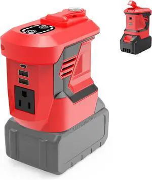 300W Portable Power Inverter for Makita 20V, DC to AC 110V Outdoor Generator Battery Converter with Type-C & Dual USB, Portable Power Station with LED Light 300W Portable Power Inverter for Makita 20V, DC to AC 110V Outdoor Generator Battery Converter with Type-C & Dual USB, Portable Power Station with LED Light