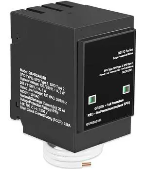 Replacement for Siemens QSPD2A035B 35kA Indoor Surge Protective Device, Whole House Surge Protector for Electrical Panel, 2-Pole Plug-On for 120/240V Load Centers with Mechanical Status Indicator Replacement for Siemens QSPD2A035B 35kA Indoor Surge Protective Device, Whole House Surge Protector for Electrical Panel, 2-Pole Plug-On for 120/240V Load Centers with Mechanical Status Indicator