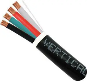 Direct Burial 16 AWG 4 Conductor Audio Cable - 500ft Black Direct Burial 16 AWG 4 Conductor Audio Cable - 500ft Black