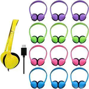 USB-C Headphones, 30-Pack, Multi Color | Bulk, Suitable for Classroom, School Children & Teenagers, Compatible with Pad & Smartphones USB-C Headphones, 30-Pack, Multi Color | Bulk, Suitable for Classroom, School Children & Teenagers, Compatible with Pad & Smartphones