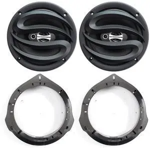 6.5 3-Way Car Audio Door Speakers (Pair) for Ford F150/Focus/Fusion/Transit | Car Audio Speaker Upgrade kit fit 2007-2024 Ford Models,300 Watts Max Power,Enhanced Sound,with Adapters and Harness 6.5 3-Way Car Audio Door Speakers (Pair) for Ford F150/Focus/Fusion/Transit | Car Audio Speaker Upgrade kit fit 2007-2024 Ford Models,300 Watts Max Power,Enhanced Sound,with Adapters and Harness