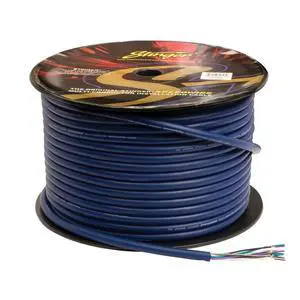 SGW992 9 Conductor Speedwire 250ft Roll, Blue | Multi-channel install hookup for car audio amps and processors, flexible outer jacket, single-pull routing, bulk length SGW992 9 Conductor Speedwire 250ft Roll, Blue | Multi-channel install hookup for car audio amps and processors, flexible outer jacket, single-pull routing, bulk length