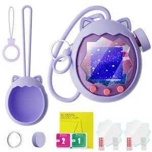 Silicone Protective Case for Tamagotchi Paradise Electronic Pet | Includes knob cover, 2 screen protectors & anti-loss lanyard. Lightweight, washable, shock-absorbing, with full port access Silicone Protective Case for Tamagotchi Paradise Electronic Pet | Includes knob cover, 2 screen protectors & anti-loss lanyard. Lightweight, washable, shock-absorbing, with full port access