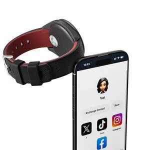 Digital Business Card NFC Watch Band Bicolor Silicone Strap, Smart NFC Wristband for Men and Women, Instant App-Free Sharing Compatible with iPhone & Android,20-24mm Digital Business Card NFC Watch Band Bicolor Silicone Strap, Smart NFC Wristband for Men and Women, Instant App-Free Sharing Compatible with iPhone & Android,20-24mm