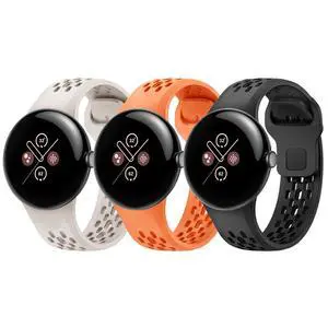 3 Packs Fit for Google pixel watch 3 45mm Silicone Watch Band for Women Men,Waterproof Breathable Wristband Adjustable Replacement Watch Straps Compatible with Pixel Watch 4 45mm 3 Packs Fit for Google pixel watch 3 45mm Silicone Watch Band for Women Men,Waterproof Breathable Wristband Adjustable Replacement Watch Straps Compatible with Pixel Watch 4 45mm