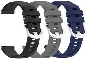 3 Pack Silicone Bands compatible with Garmin Approach S50/S44/S42/S40/S12, 20mm Soft Breathable Sport Strap Durable Sweat-Proof Replacement Watch Band for Men Women 3 Pack Silicone Bands compatible with Garmin Approach S50/S44/S42/S40/S12, 20mm Soft Breathable Sport Strap Durable Sweat-Proof Replacement Watch Band for Men Women