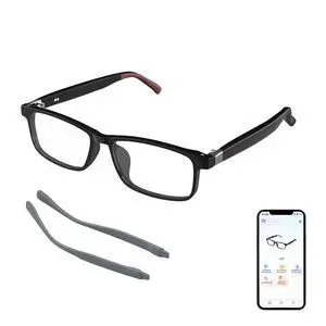 AI Smart Glasses, AI Translator Powered by ChatGPT with Real-Time Translation (160+ Languages),AI Noise Cancellation, Removable Temples, Anti-Blue Light Bluetooth Glasses for Men & Women AI Smart Glasses, AI Translator Powered by ChatGPT with Real-Time Translation (160+ Languages),AI Noise Cancellation, Removable Temples, Anti-Blue Light Bluetooth Glasses for Men & Women
