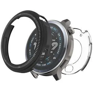 Metal Case for Amazfit Balance 2 47mm Smartwatch, 2 in 1 Alloy Frame Bezel & Clear PC Back Cover with Cleaning Cloth Accessories, Rugged Shockproof Protector for Balance 2 47mm Men Women (Black) Metal Case for Amazfit Balance 2 47mm Smartwatch, 2 in 1 Alloy Frame Bezel & Clear PC Back Cover with Cleaning Cloth Accessories, Rugged Shockproof Protector for Balance 2 47mm Men Women (Black)