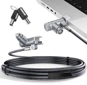 Laptop Locking Cable for MacBook Pro 14/16 (20212024), Anti-Theft Keyed Laptop Security Lock, 6.56ft Cut-Resistant Steel Computer Lock Cable, Rotatable & Portable Design Laptop Locking Cable for MacBook Pro 14/16 (20212024), Anti-Theft Keyed Laptop Security Lock, 6.56ft Cut-Resistant Steel Computer Lock Cable, Rotatable & Portable Design