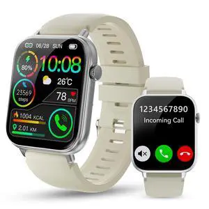 Smart Watch for Men Women, 1.85" HD Touchscreen Smartwatches with Message Call Function, 100+ Sports Modes IP68 Fitness Tracker, 24/7 Heart Rate/Sleep Monitor Fitness Watch for Android iOS White(2025) Smart Watch for Men Women, 1.85" HD Touchscreen Smartwatches with Message Call Function, 100+ Sports Modes IP68 Fitness Tracker, 24/7 Heart Rate/Sleep Monitor Fitness Watch for Android iOS White(2025)