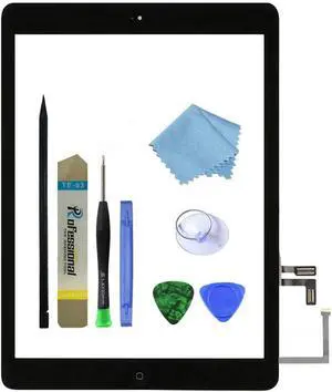 for Black IPad Air 1st Generation Touch Screen Digitizer Glass Replacement Modle A1474 A1475 A1476 with Home Button,Camera Holder,Preinstalled Adhesive,Toolkit for Black IPad Air 1st Generation Touch Screen Digitizer Glass Replacement Modle A1474 A1475 A1476 with Home Button,Camera Holder,Preinstalled Adhesive,Toolkit