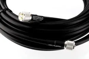 I RG213 Coax Cable I PL259 to PL259 UHF Connectors I Low Loss RF Coaxial Cable I MIL-C-17/163A RG I CB Ham Radio, Transmitters, Antenna I 50 FT I RG213 Coax Cable I PL259 to PL259 UHF Connectors I Low Loss RF Coaxial Cable I MIL-C-17/163A RG I CB Ham Radio, Transmitters, Antenna I 50 FT
