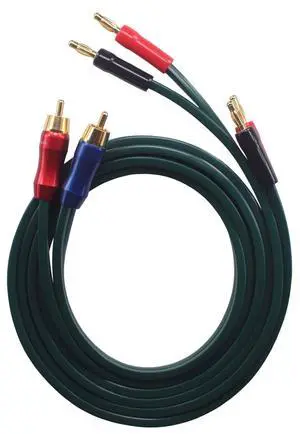 C-JN OFC Speaker Wire Pair with RCA Male (Blue & Red) to 2 Pair Banana4banana Plugs, C-JN (2M(6.5ft)) C-JN OFC Speaker Wire Pair with RCA Male (Blue & Red) to 2 Pair Banana4banana Plugs, C-JN (2M(6.5ft))