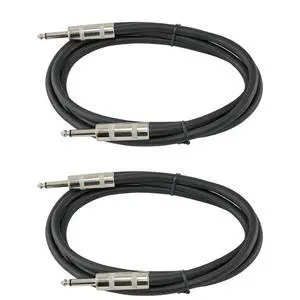 12 Gauge Speaker Cables 2 Cable Pack (10ft, 1/4" to 1/4") 12 Gauge Speaker Cables 2 Cable Pack (10ft, 1/4" to 1/4")