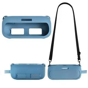 Silicone Case Compatible with Bose New SoundLink Flex 2nd Gen, Protective Case with Shoulder Strap for Bose Speaker (Blue) Silicone Case Compatible with Bose New SoundLink Flex 2nd Gen, Protective Case with Shoulder Strap for Bose Speaker (Blue)