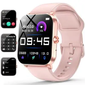 Smart Watch, 1.85" Smartwatch for Men Women (Answer/Make Call), Heart Rate, Sleep Monitor, Pedometer, Spo2, Activity Tracker, IP68 Waterproof Fitness Watch for Android iOS (Rose Gold) Smart Watch, 1.85" Smartwatch for Men Women (Answer/Make Call), Heart Rate, Sleep Monitor, Pedometer, Spo2, Activity Tracker, IP68 Waterproof Fitness Watch for Android iOS (Rose Gold)