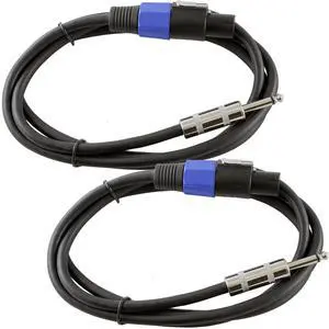12 Gauge GA Speaker Cables 2 Cable Pack (10 Foot, Each) 10FT 12 Gauge GA Speaker Cables 2 Cable Pack (10 Foot, Each) 10FT