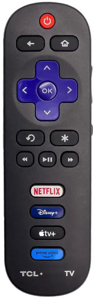OEM Replacement Remote Control Compatible with All TCL Roku Smart TVsOnly Works with TCL Roku TV, Not for Roku Stick and Roku Box (Netflix/Disney Plus/Apple TV+ / Prime) OEM Replacement Remote Control Compatible with All TCL Roku Smart TVsOnly Works with TCL Roku TV, Not for Roku Stick and Roku Box (Netflix/Disney Plus/Apple TV+ / Prime)