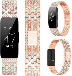 Compatible for Fitbit Inspire Band, Inspire 2 Bling Band, Inspire HR Band with Diamond Crystal Metal Bling Replacement Strap Band for Fitbit Inspire/Inspire 2/Inspire Compatible for Fitbit Inspire Band, Inspire 2 Bling Band, Inspire HR Band with Diamond Crystal Metal Bling Replacement Strap Band for Fitbit Inspire/Inspire 2/Inspire