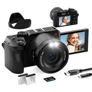 5K Digital Camera for Photography, 80MP Autofocus Vlogging Camera for YouTube with 270° Flip Screen, 18X Zoom Travel Video Camcorder for Beginners (32GB Card + Lens Hood) 5K Digital Camera for Photography, 80MP Autofocus Vlogging Camera for YouTube with 270° Flip Screen, 18X Zoom Travel Video Camcorder for Beginners (32GB Card + Lens Hood)