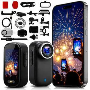 Pro 4K Mini Body Camera with 1.47" Screen, WiFi Pocket Cameras with 16 Accessories,Wearable Thumb Action Camera Magnetic Mount One-Click Hands-Free Camera for TikTok/YouTube/Vlog/Motorcycle Pro 4K Mini Body Camera with 1.47" Screen, WiFi Pocket Cameras with 16 Accessories,Wearable Thumb Action Camera Magnetic Mount One-Click Hands-Free Camera for TikTok/YouTube/Vlog/Motorcycle