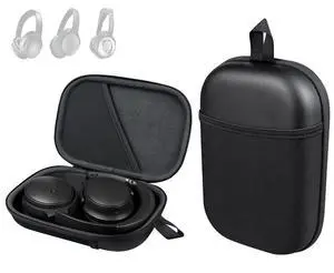 Headphone Carry Case for Bose QC35/QC45/QC Ultra/QC25/QC SE/Quiet Comfort, Hard EVA Replacement Case, Travel Storage Bag with Carabiner - Black Headphone Carry Case for Bose QC35/QC45/QC Ultra/QC25/QC SE/Quiet Comfort, Hard EVA Replacement Case, Travel Storage Bag with Carabiner - Black