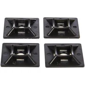 100 Pack Black Zip Tie Mounts, 1" Adhesive Mounting Squares, Cable Tie Mount, Cable Clips Organizer Holders, Zip Tie Anchor for Wire Bundles, UV Resistant Tie Wrap Bases 100 Pack Black Zip Tie Mounts, 1" Adhesive Mounting Squares, Cable Tie Mount, Cable Clips Organizer Holders, Zip Tie Anchor for Wire Bundles, UV Resistant Tie Wrap Bases