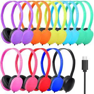 USB Type C Headphones Bulk for Classroom School Kids 20 Pack,Wired | USB C Headphones for School Children Student Phone Tablet Laptop PC Online Class Meeting Web Test Mixed Colors USB Type C Headphones Bulk for Classroom School Kids 20 Pack,Wired | USB C Headphones for School Children Student Phone Tablet Laptop PC Online Class Meeting Web Test Mixed Colors