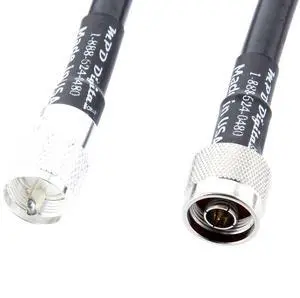 I LMR400 Times Microwave Coaxial Cable I N Male to PL-259 Connectors I Low Loss RF Coax I CB, Ham Radio, Transmitters, Antenna I 100 FT I LMR400 Times Microwave Coaxial Cable I N Male to PL-259 Connectors I Low Loss RF Coax I CB, Ham Radio, Transmitters, Antenna I 100 FT