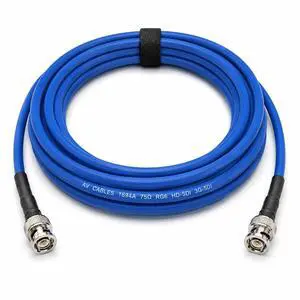 Belden 1694A HD-SDI BNC to BNC Cable | RG6 75 Ohm | SD, HD, 3G & 6G-SDI - Blue 200ft Belden 1694A HD-SDI BNC to BNC Cable | RG6 75 Ohm | SD, HD, 3G & 6G-SDI - Blue 200ft