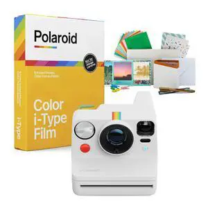 Now Plus Generation 3 Instant Camera Bundle (White) | Two-Lens Autofocus System, Color Film for I-Type (Color Frames Edition), Manual Mode, (3 items) Now Plus Generation 3 Instant Camera Bundle (White) | Two-Lens Autofocus System, Color Film for I-Type (Color Frames Edition), Manual Mode, (3 items)