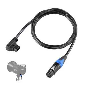 D Tap Male to 3 Pin XLR Female Power Cable 6ft/1.8m for Continuous Video Lighting Power Supply by V Mount Batteries, Only FS150 FS150B FS230 FS230B LED Video Light, NC009 D Tap Male to 3 Pin XLR Female Power Cable 6ft/1.8m for Continuous Video Lighting Power Supply by V Mount Batteries, Only FS150 FS150B FS230 FS230B LED Video Light, NC009