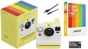 Polaroid Now Generation 3 i-Type Instant Camera (Yellow) with 8 i-Type Color Film Starter Bundle + Charging Cable and Cleaning Cloth Polaroid Now Generation 3 i-Type Instant Camera (Yellow) with 8 i-Type Color Film Starter Bundle + Charging Cable and Cleaning Cloth