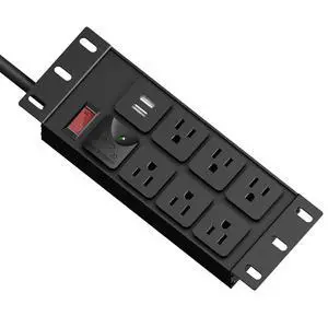 10" Rack PDU- 2U (6Outlets), 1020J Surge Protection,14AWG 6 FT Cable | Rack Power Strip(125V/15A)15A Overload Switch and 2 USB-A,for 10" Mini Server rack accessories,Network Cabinets/Rack/Self 10" Rack PDU- 2U (6Outlets), 1020J Surge Protection,14AWG 6 FT Cable | Rack Power Strip(125V/15A)15A Overload Switch and 2 USB-A,for 10" Mini Server rack accessories,Network Cabinets/Rack/Self