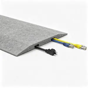 Floor Cord Cover,63.2Carpet Felt Cable Cover,2 Channels,Grey | Extension Cord Hider With Velcro/3M Tape,Low Profile Cable Management For Office,Exhibitions,Home Floor Cord Cover,63.2Carpet Felt Cable Cover,2 Channels,Grey | Extension Cord Hider With Velcro/3M Tape,Low Profile Cable Management For Office,Exhibitions,Home