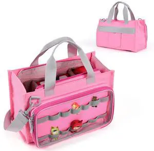 Pink Storage Bag for Toniebox 1&2 Starter Set, Figures & Accessories | Carrying Bag for Toniebox 2, multi-compartment layout, adjustable shoulder strap, double zippers, lightweight portable design Pink Storage Bag for Toniebox 1&2 Starter Set, Figures & Accessories | Carrying Bag for Toniebox 2, multi-compartment layout, adjustable shoulder strap, double zippers, lightweight portable design