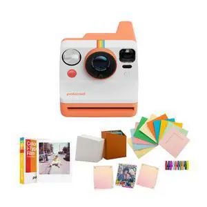Now Generation 3 Coral Analog Instant Camera Bundle | Cam Kit, Color Film Now Generation 3 Coral Analog Instant Camera Bundle | Cam Kit, Color Film