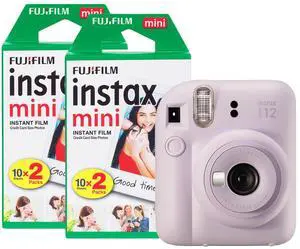 Fujifilm Mini 12 Instant Camera with 40 Shot Film Pack - Lilac Purple Fujifilm Mini 12 Instant Camera with 40 Shot Film Pack - Lilac Purple