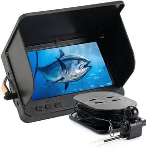 Fish Finder Underwater 5-Inch IPS Screen Fishing Camera | 1500nit Brightness Long Battery Life 8000mAh USB Charging - IP68 Waterproof 98ft Cable for Ice Fishing Anglers Fish Finder Underwater 5-Inch IPS Screen Fishing Camera | 1500nit Brightness Long Battery Life 8000mAh USB Charging - IP68 Waterproof 98ft Cable for Ice Fishing Anglers