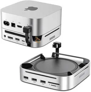 Mac mini M4 Dock with NVMe SSD Enclosure, 10Gbps Hub & SD Reader | Docking Station & Stand for Mac Mini M4/M4 Pro2024 with M.2 NVMe SSD Support, USB-A, USB-C, SD Reader and DisplayPort Mac mini M4 Dock with NVMe SSD Enclosure, 10Gbps Hub & SD Reader | Docking Station & Stand for Mac Mini M4/M4 Pro2024 with M.2 NVMe SSD Support, USB-A, USB-C, SD Reader and DisplayPort